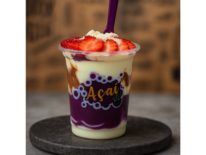 Açaí com morangos